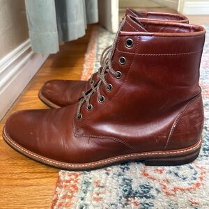 Brown Leather Lace-Up Nisolo boots